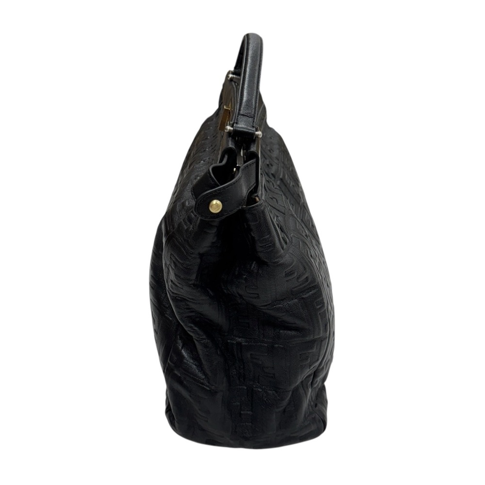 Fendi Peekaboo Large Black Satchel Tote Leather Shoulder Hand Business Handle - Picture 9 of 16